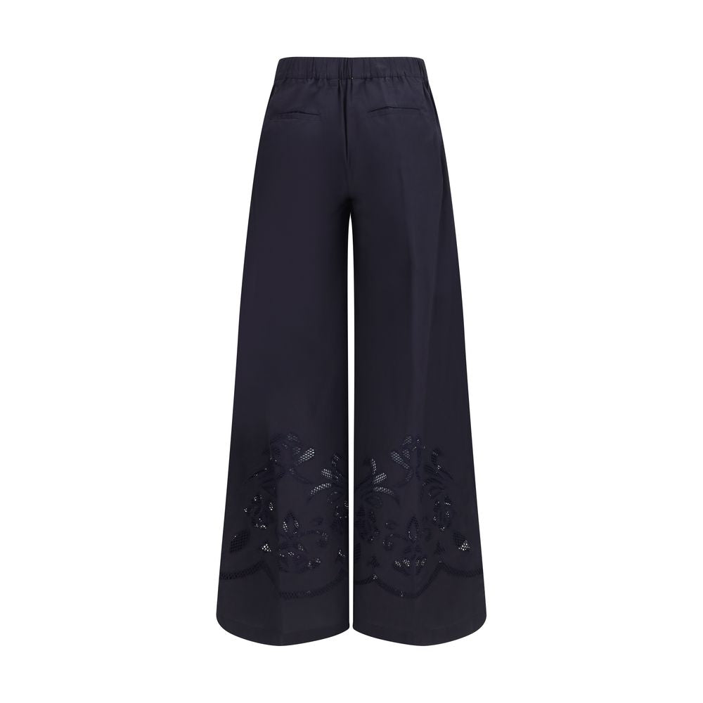 Forte_Forte Blue Cotton Casual Pants
