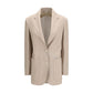 Max Mara Beige Fleece Wool Blazer