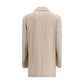 Max Mara Beige Fleece Wool Blazer
