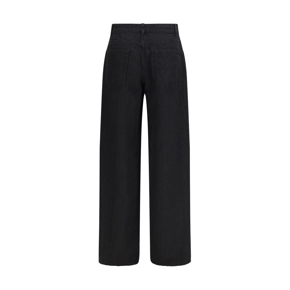 The Row Black Linen Jeans Denim