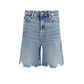 7FOR Blue Cotton Bermuda Shorts