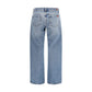 7FOR Blue Cotton Straight-Leg Jeans