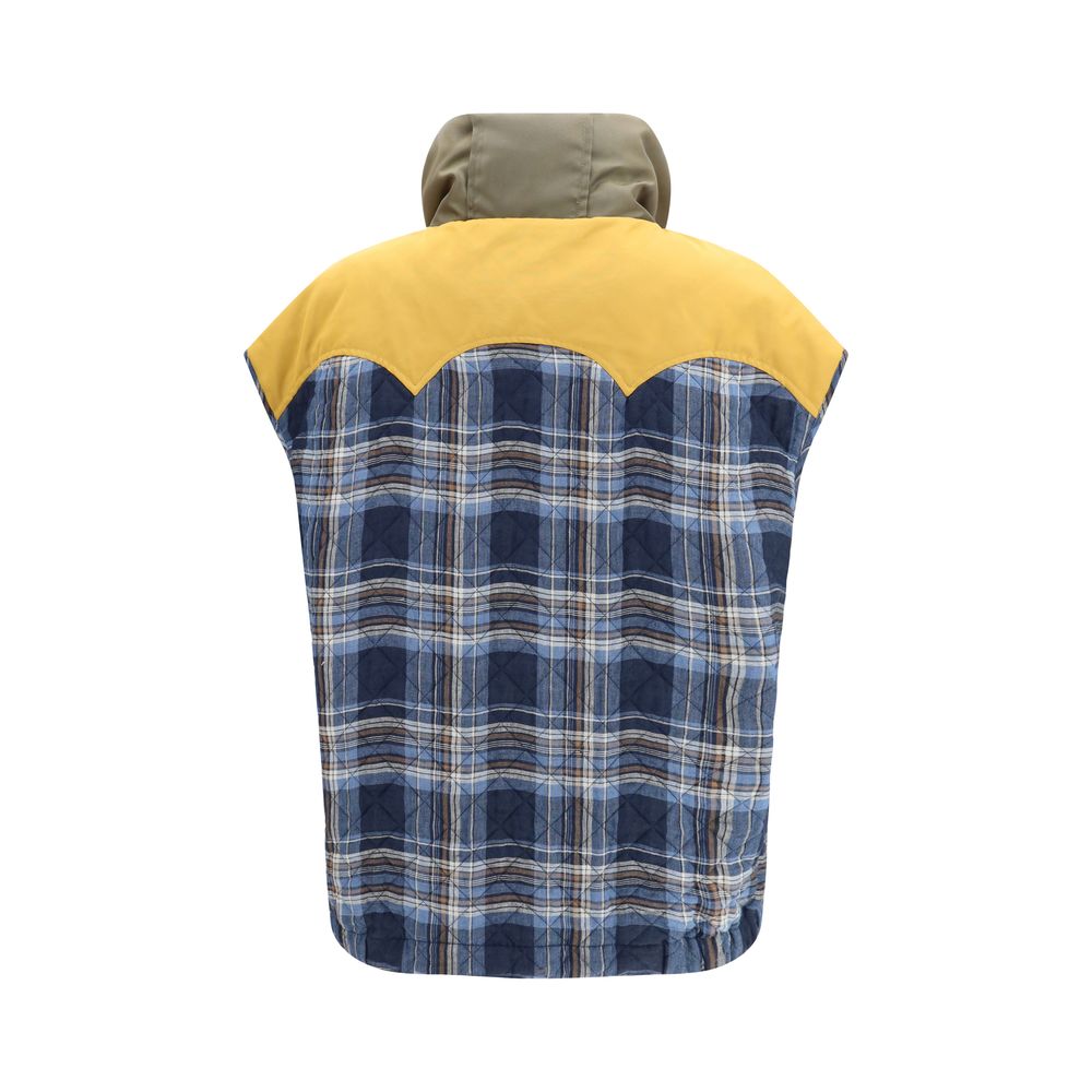 MARBELL Blue Polyamide Sleveless Jacket