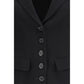 Dolce & Gabbana Black Fleece Wool Jackets And Coat