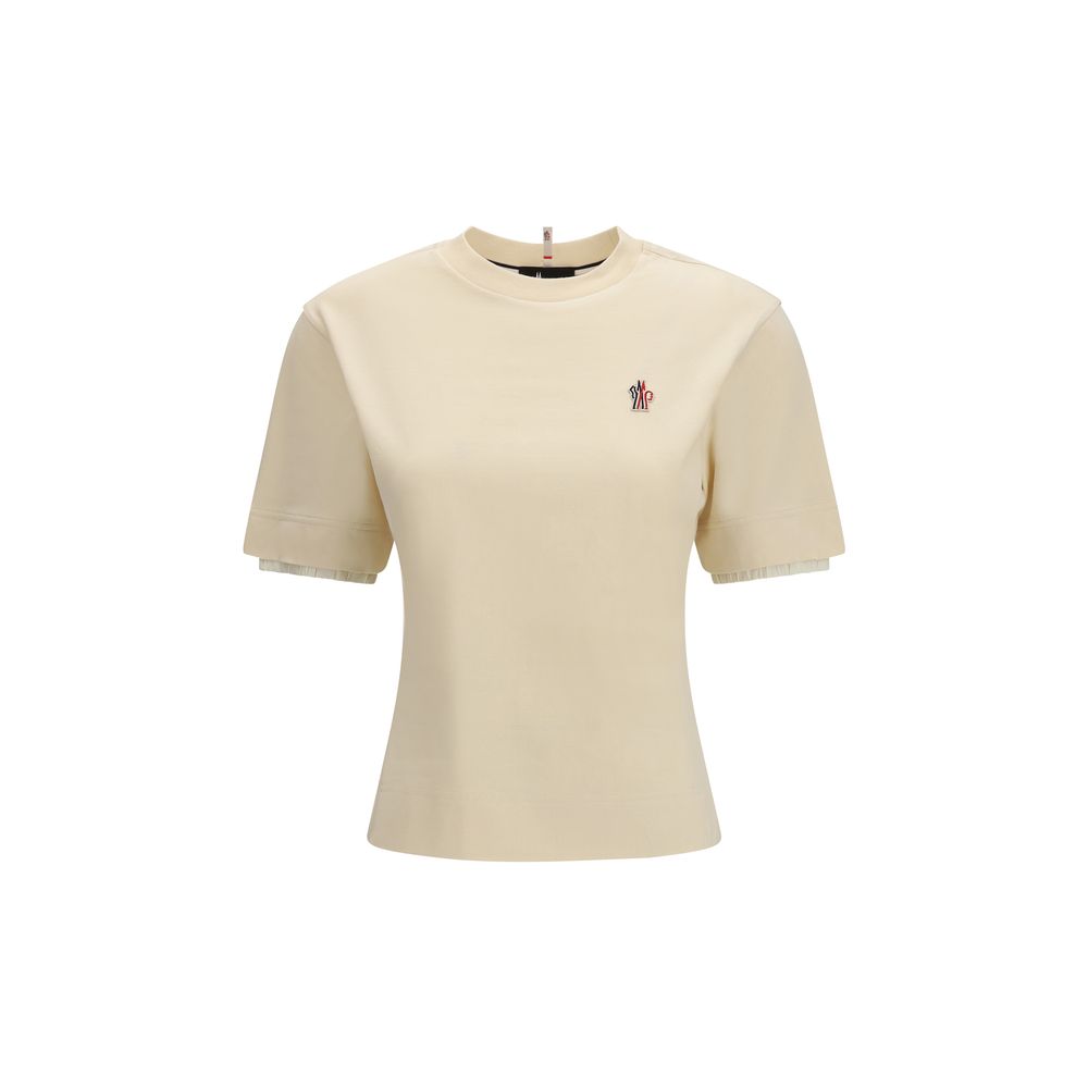 Moncler Grenoble Beige Cotton T-Shirt