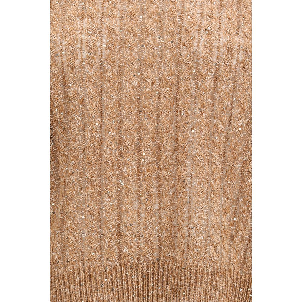 Brunello Cucinelli Brown Linen Sweatshirt