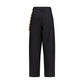 Darkpark Black Cotton Casual Pants