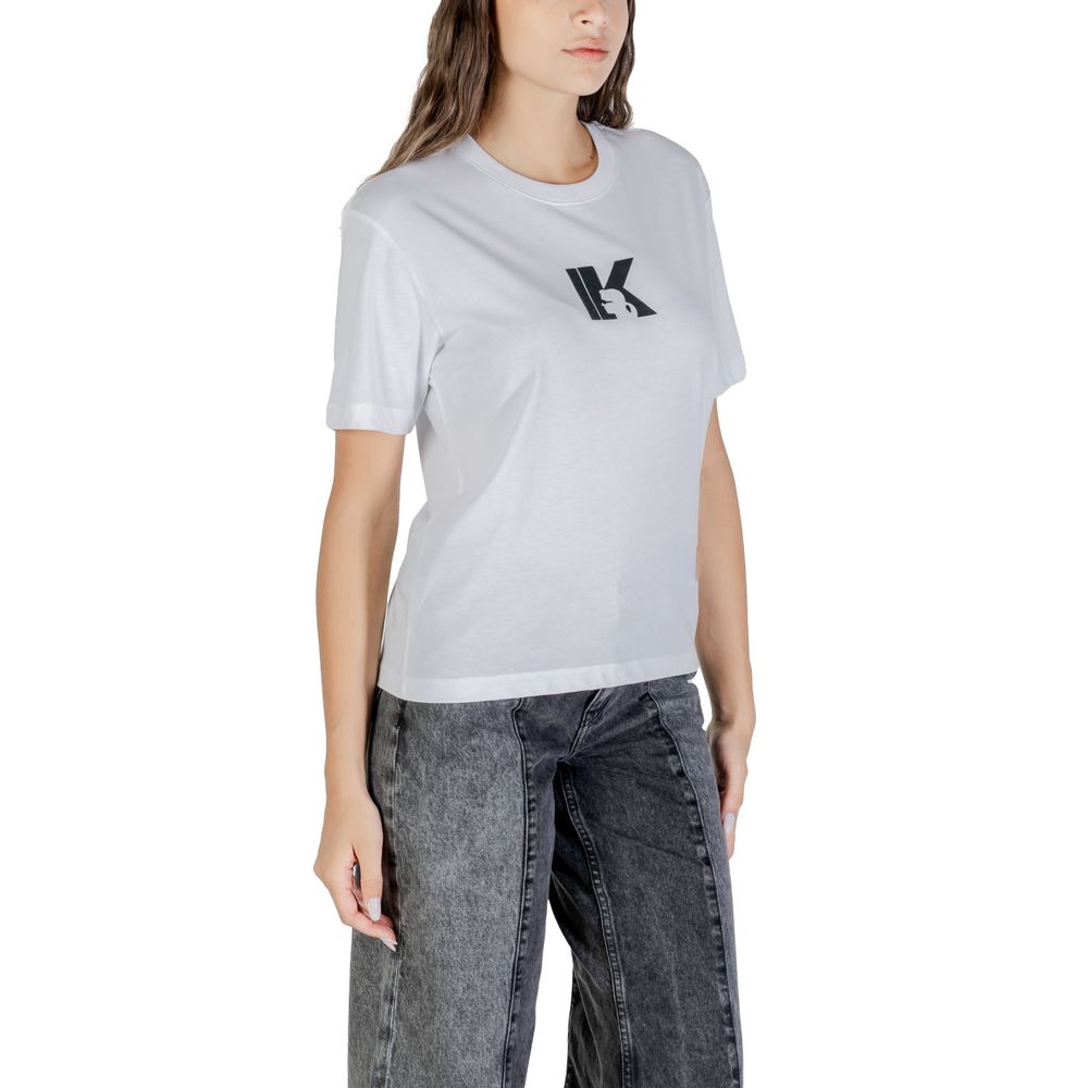 Karl Lagerfeld White Cotton T-Shirt