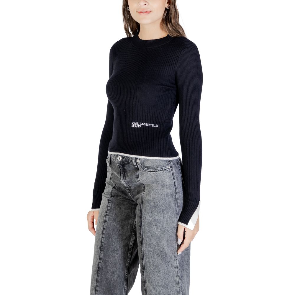 Karl Lagerfeld Black Viscose Sweatshirt