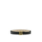 Balmain Black Leather Regular Belt