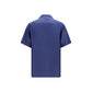 Dolce & Gabbana Blue Silk Shortsleeve Shirt
