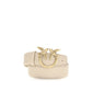 PINKO Beige Calf Leather Bos Taurus Regular Belt