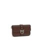 PINKO Brown Calf Leather Bos Taurus Shoulder Bag