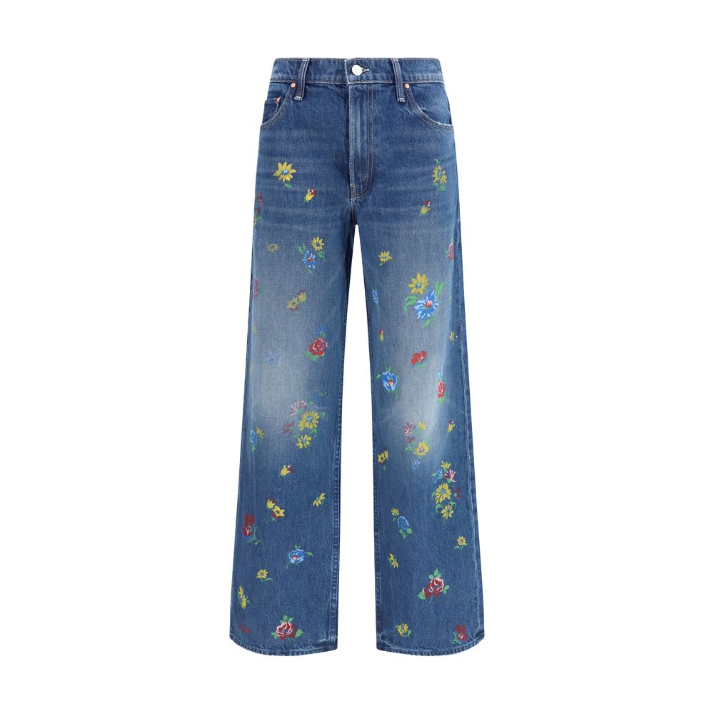 Mother Denim Blue Cotton High-Waisted Jean