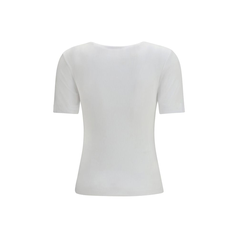 Ganni White Cotton T-Shirt