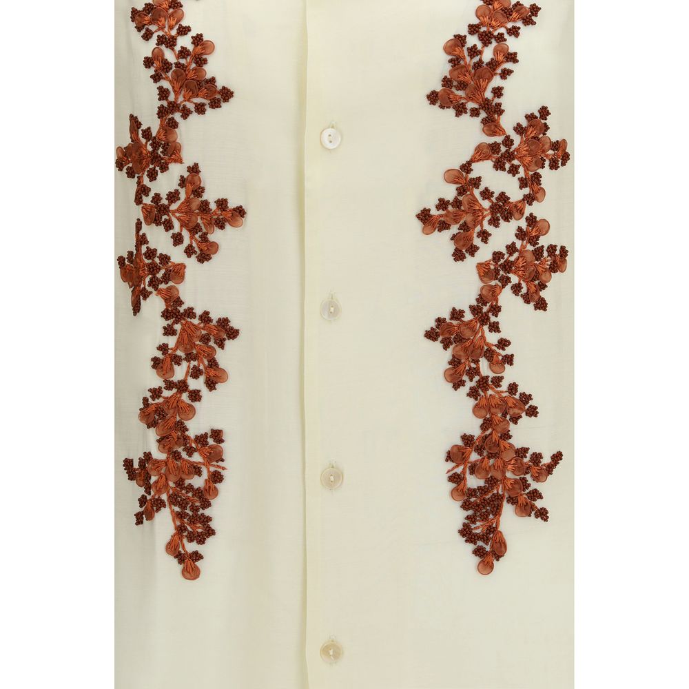 Baziszt Bicolor Cotton Pattern Shirt