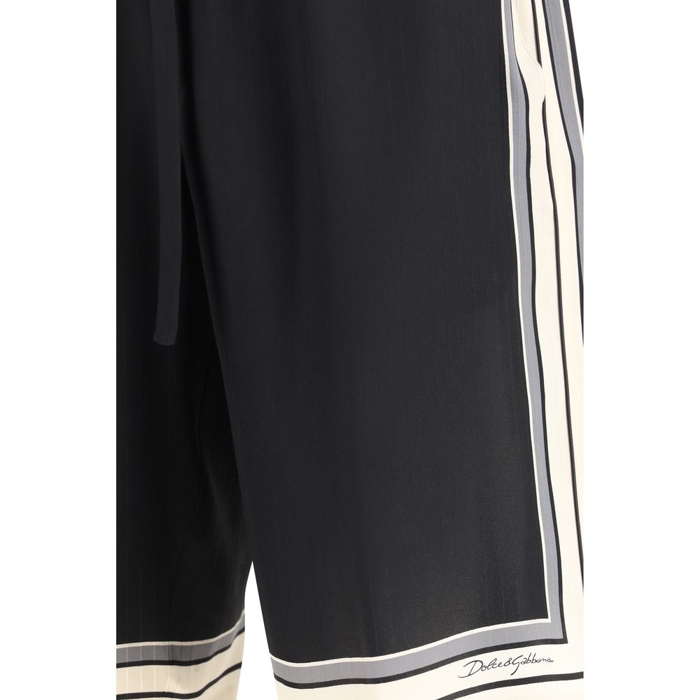 Dolce & Gabbana Multicolor Silk Bermuda Shorts