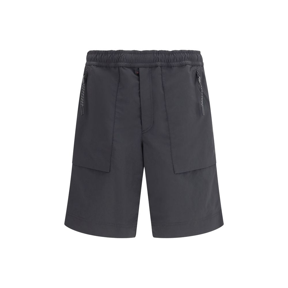 Moncler Grenoble Black Polyester Bermuda Shorts
