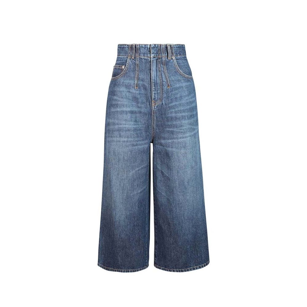 Dior Blue Cotton High-Waisted Jean