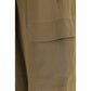 Petar Petrov Brown Silk Cargo Pants