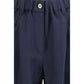 Brunello Cucinelli Blue Viscose Casual Pants