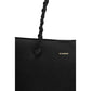 Jil Sander Black Calf Leather Bos Taurus Shoulder Bag