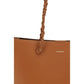Jil Sander Brown Calf Leather Bos Taurus Shoulder Bag