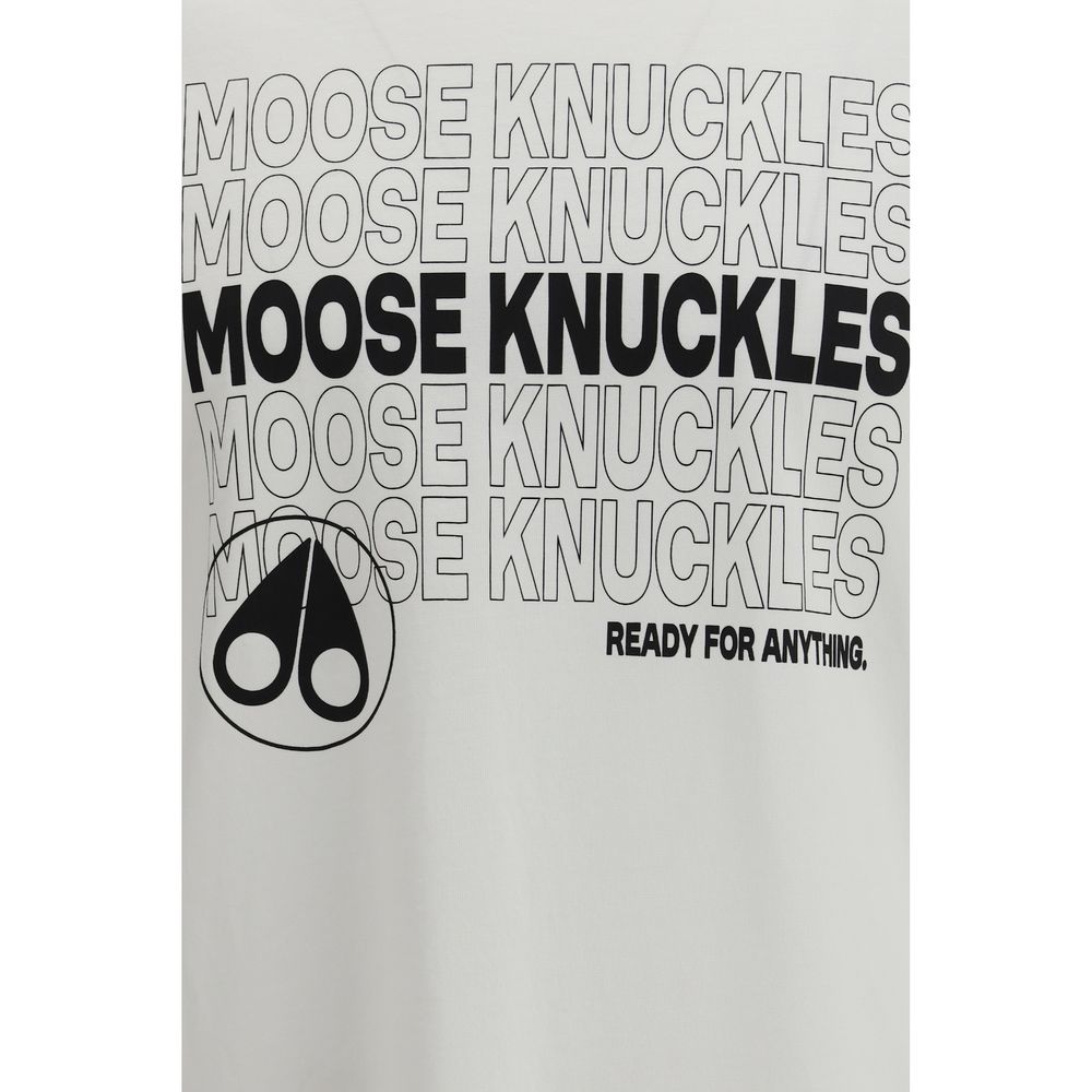 Moose Knuckles White Cotton T-Shirt
