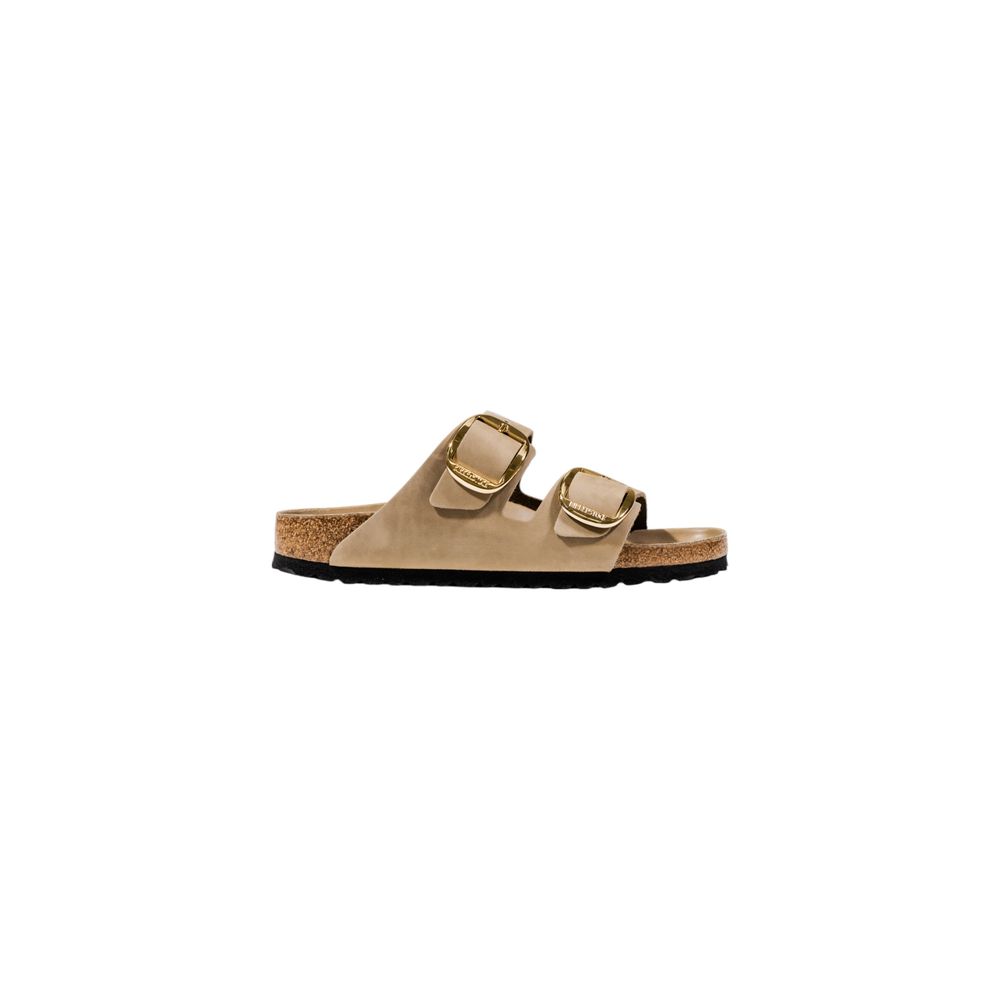 Birkenstock Beige Leather Flat Sandals