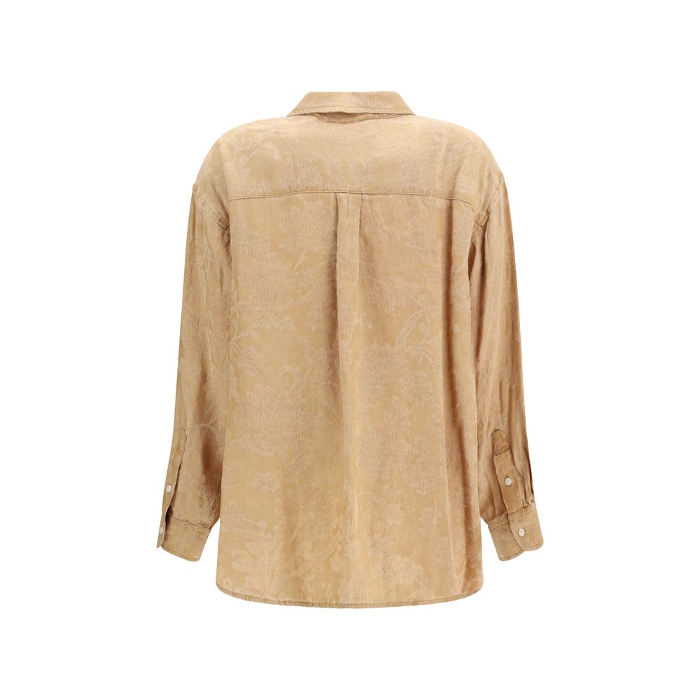 R13 Orange Viscose Pattern Shirt