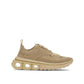 Salvatore Ferragamo Beige Fabric Athletic Sneakers