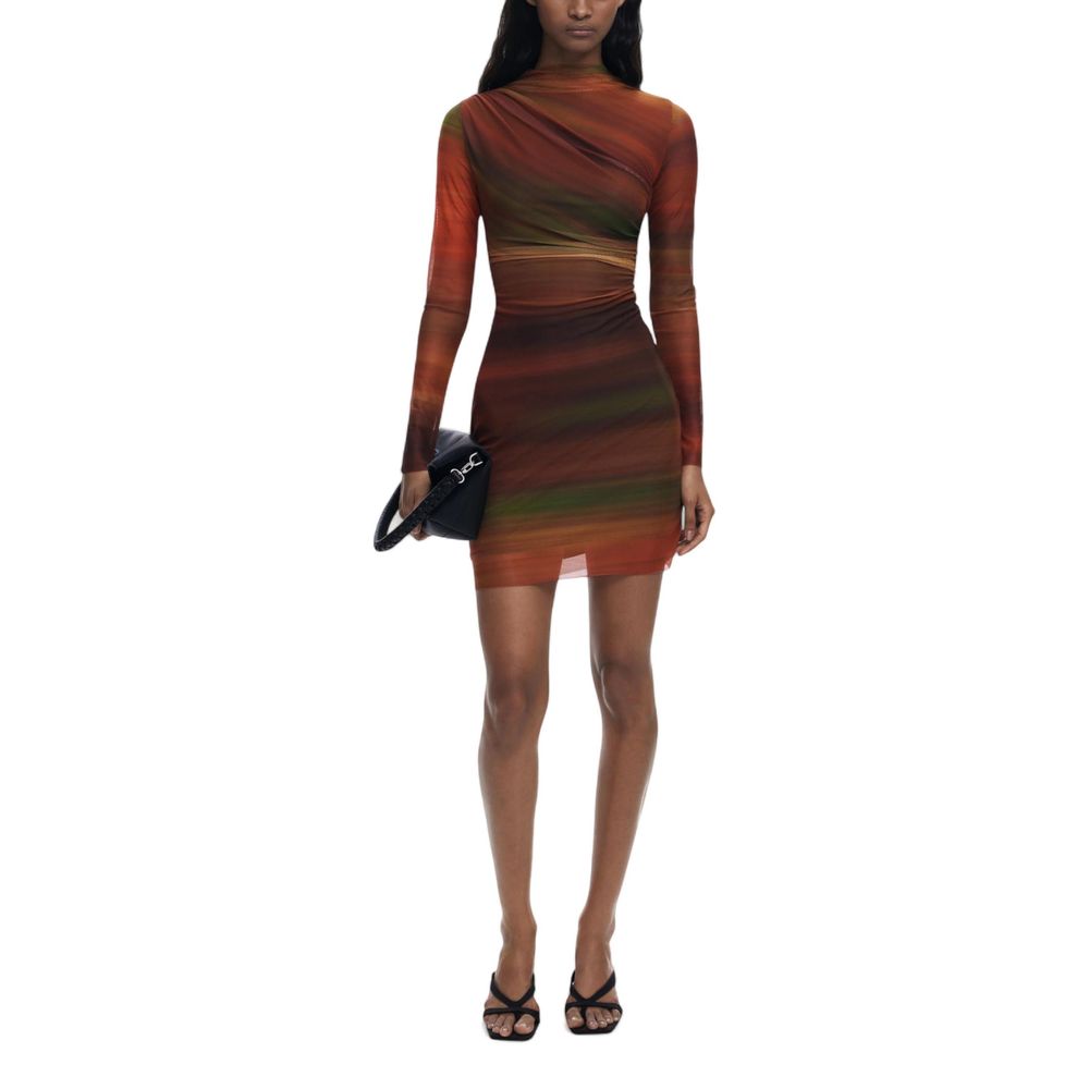 Desigual Orange Polyester Short Dress