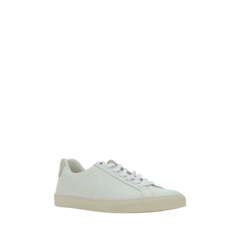 Veja White Calf Leather Bos Taurus Low Top Sneakers
