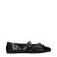Miu Miu Black Leather Ballet Flats