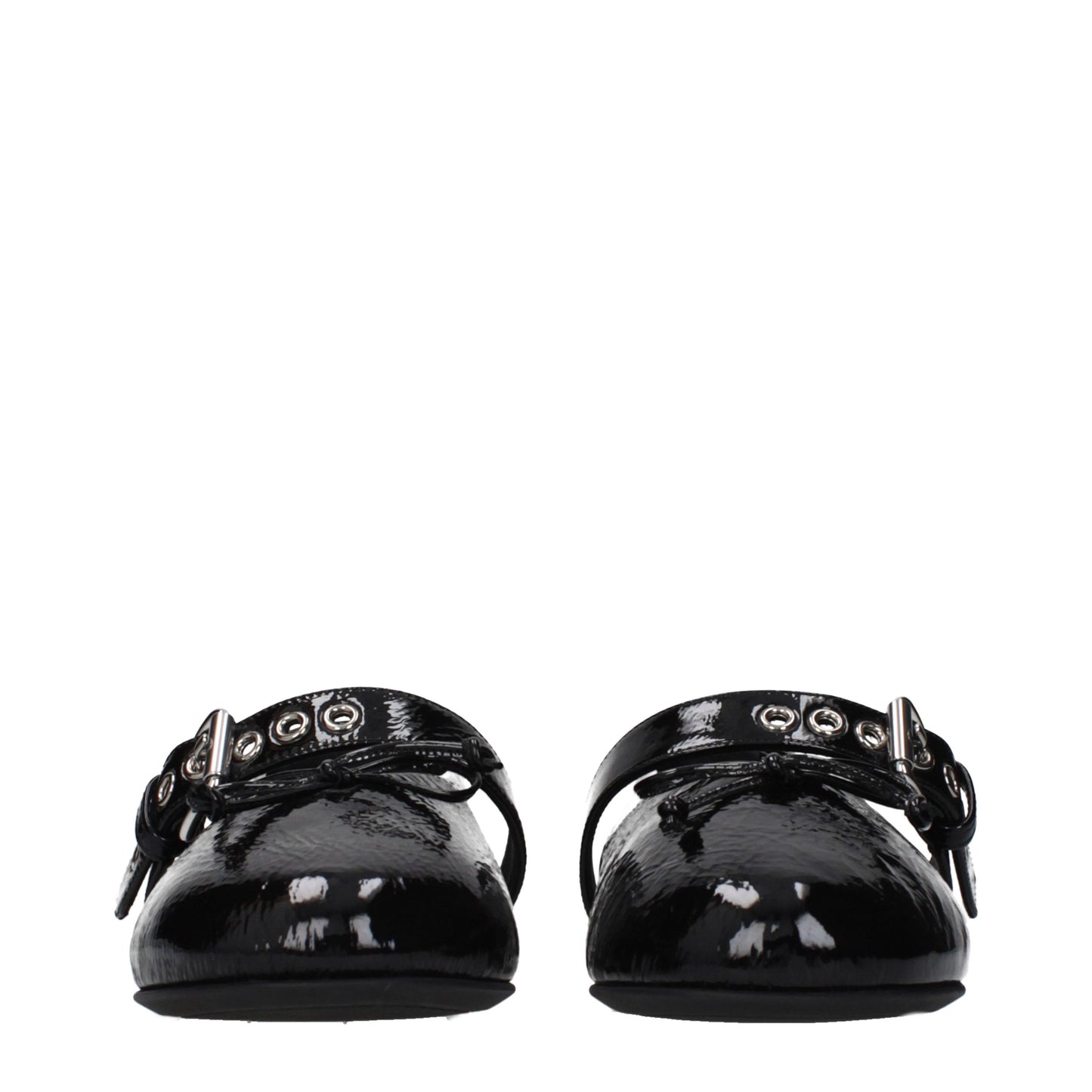 Miu Miu Black Leather Ballet Flats