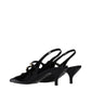 Celine Black Leather Sandals