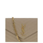Saint Laurent Beige Calf Leather Bos Taurus Shoulder Bag