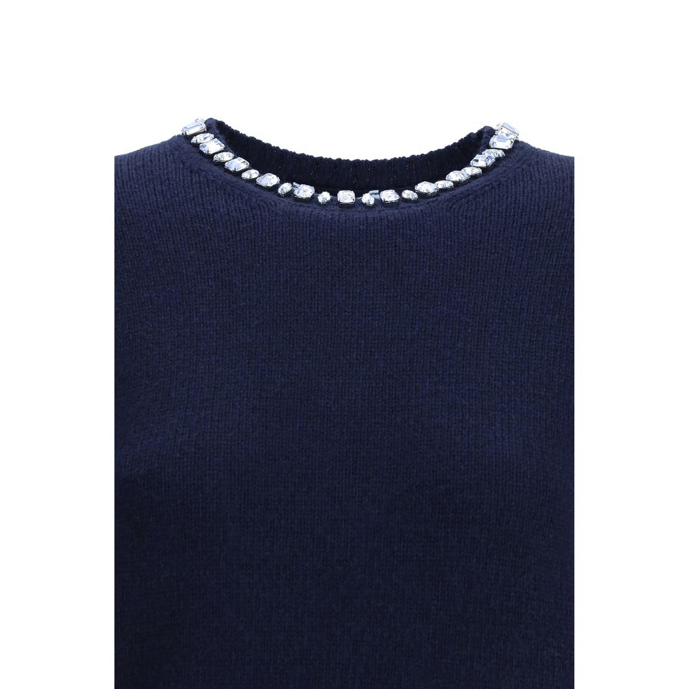 Prada Blue Fleece Wool Sweatshirt