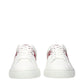 Versace White Leather Low Top Sneakers