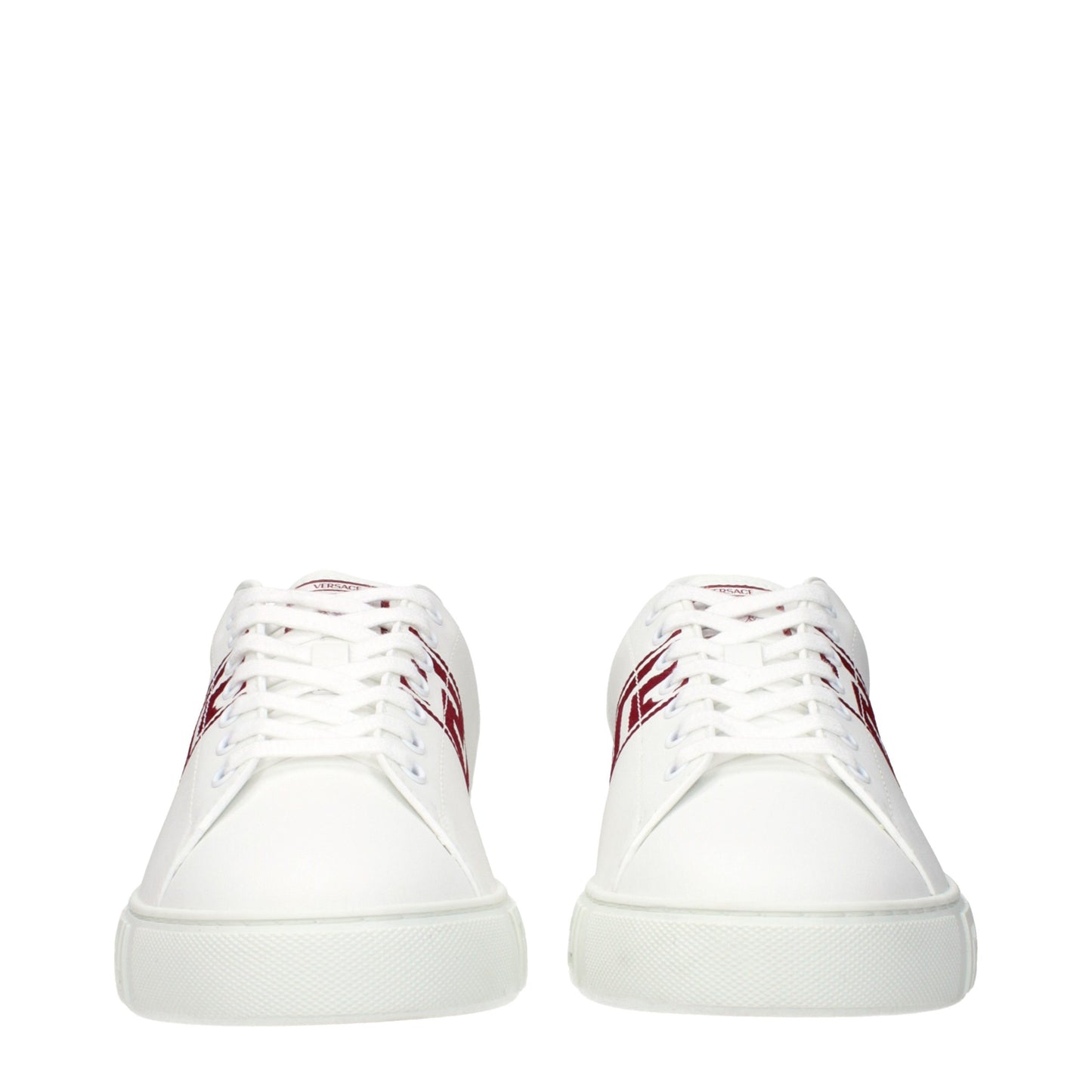 Versace White Leather Low Top Sneakers