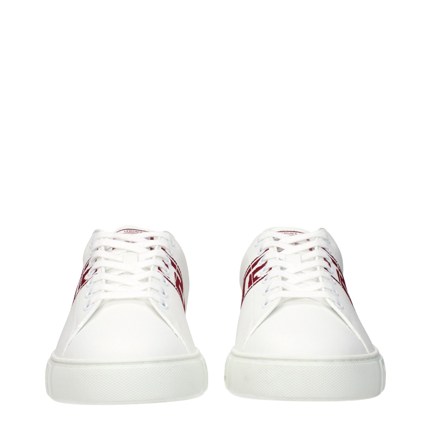 Versace White Leather Low Top Sneakers