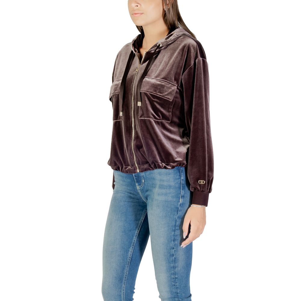 Liu Jo Brown Polyester Hoodie