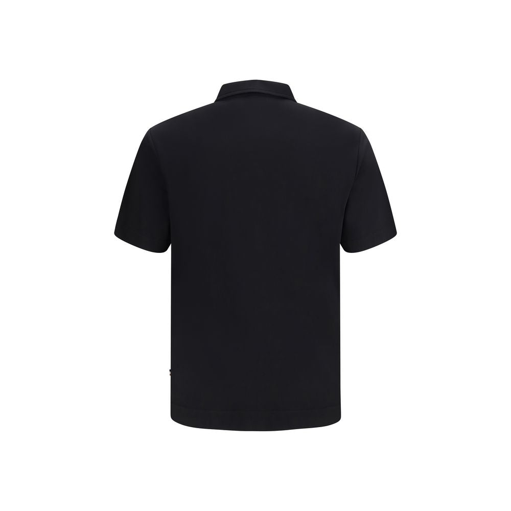 Moncler Grenoble Black Polyamide Polo Shirt