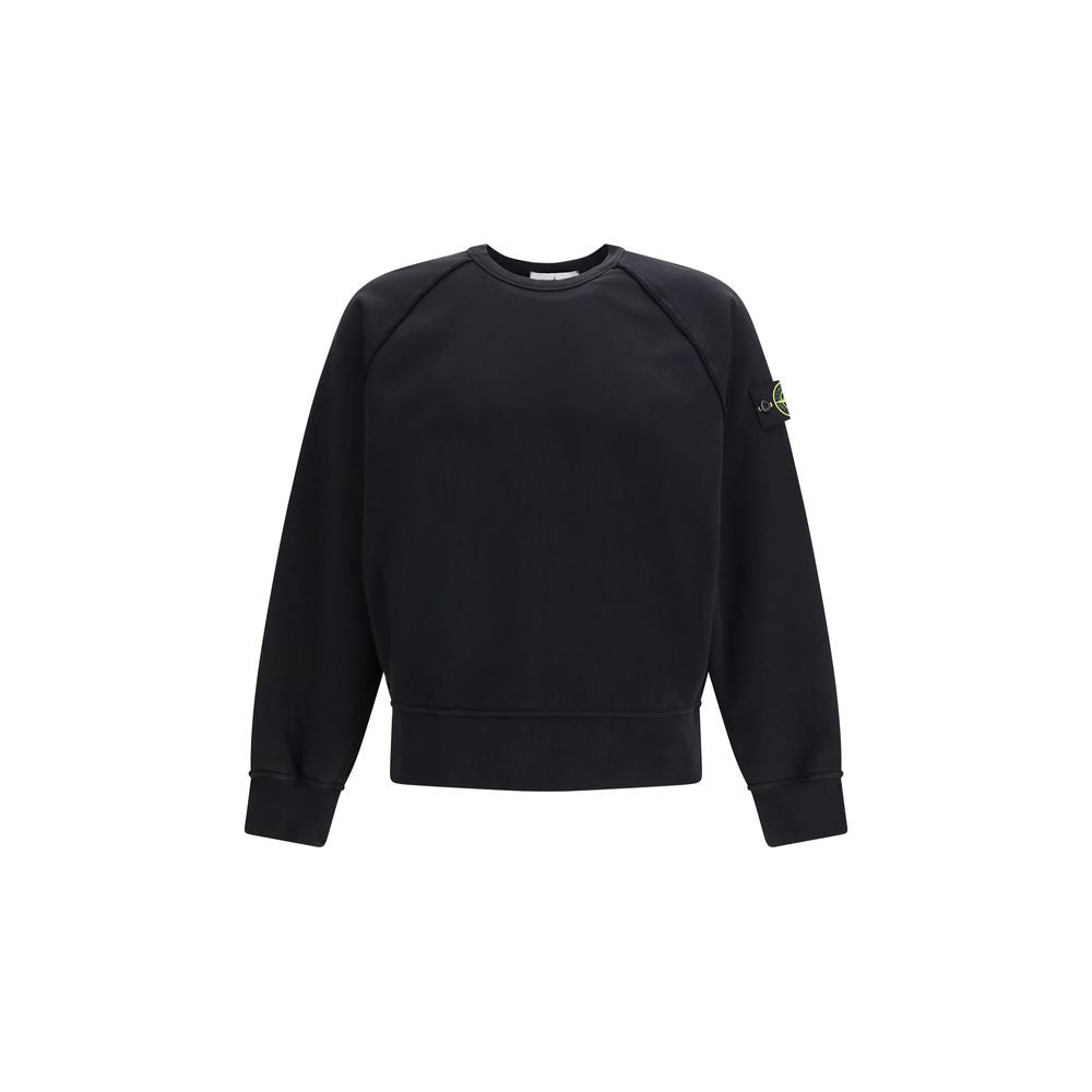 Stone Island Black Cotton Sweatshirt