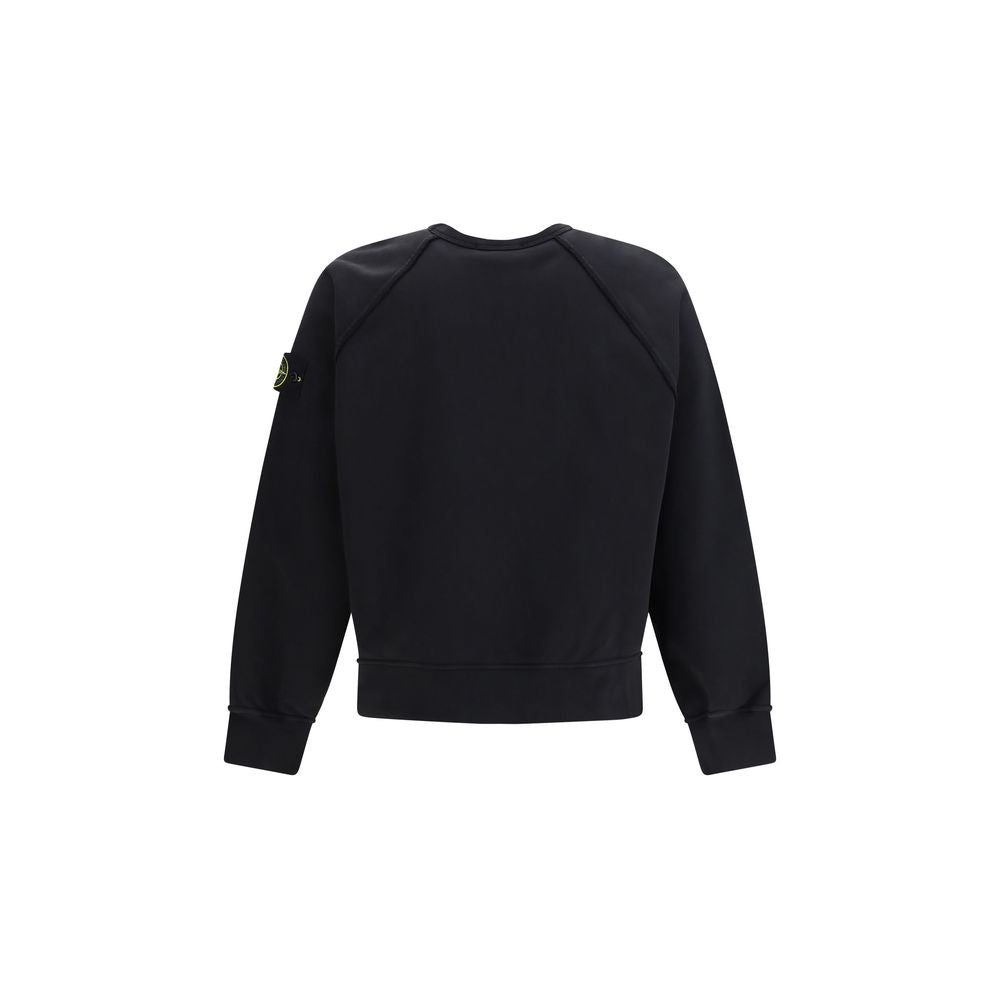 Stone Island Black Cotton Sweatshirt