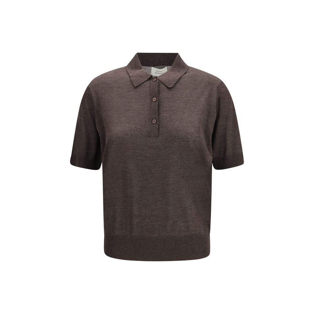 Loulou De Saison Brown Cashmere Polo Shirt