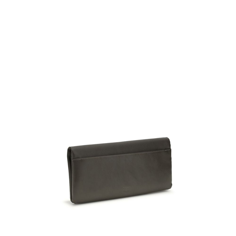 PINKO Bicolor Calf Leather Bos Taurus Clutch Bag