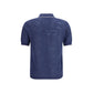 Brooksfield Blue Linen Polo Shirt