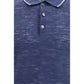 Brooksfield Blue Linen Polo Shirt