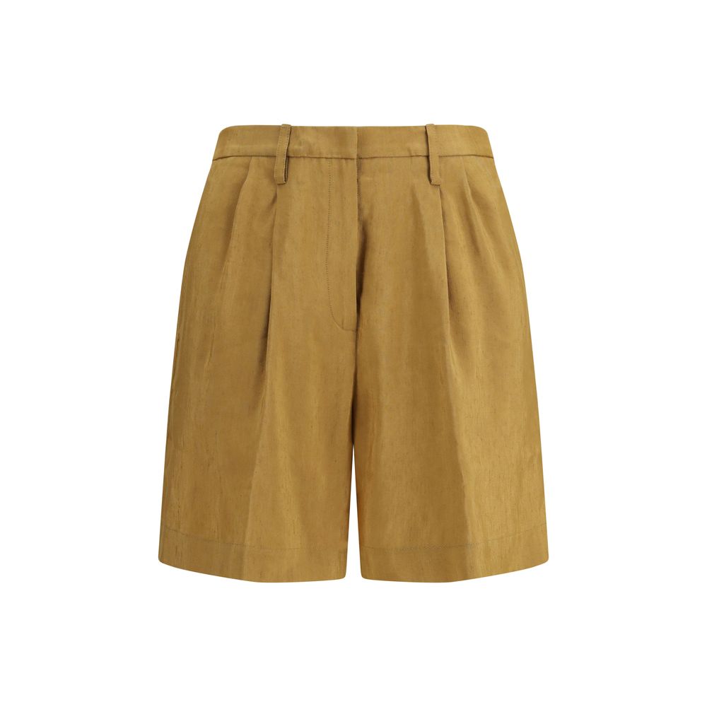 Forte_Forte Beige Linen Bermuda Shorts